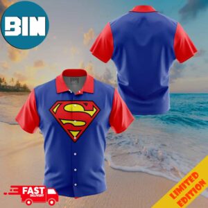 Superman DC Comics Button Up Hawaiian Shirt