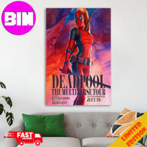 Taylor Swift As Lady Deadpool The Multiverse Tour 2024 Funny x Deadpool 3 Home Decor Poster Canvas