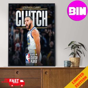 The 2023-24 Kia NBA Clutch Player Of The Year Is Stephen Curry Home Decor Poster Canvas