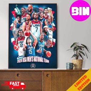 The 2024 Usa Men’s National Team Usa Basketball Home Decor Poster Canvas