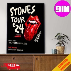 The Rolling Stone Tour 24 At Allegiant Stadium In vegas On May 11 2024 Hackwey Diamonds Home Decor Poster Canvas