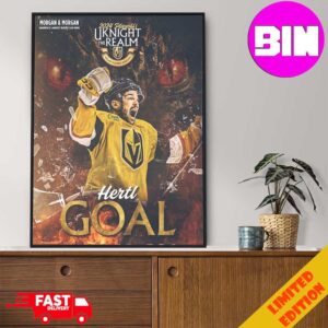 Tomas Hertl Goal 2024 Playoffs Uknight The Realm Vegas Golden Knights NHL Poster Canvas Home Decor