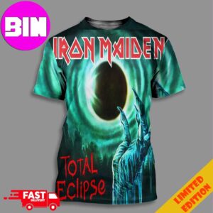 Total Eclipse In North America On April 8 2024 With Iron Maiden All Over Print T-Shirt