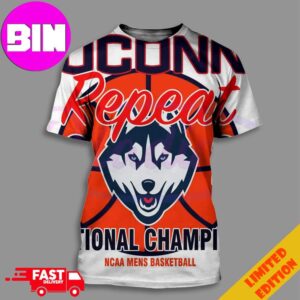 UConn Huskies Repeat NCAA Men’s Basketball 2024 National Champions SVG NCAA March Madness All Over Print T-Shirt