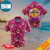 Waluigi Pattern Super Mario Button Up Hawaiian Shirt