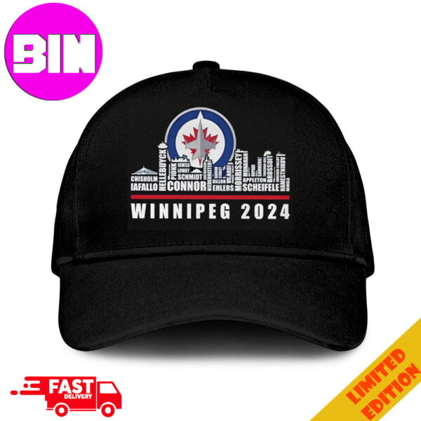 Winnipeg Jets 2024 Skyline Name Members Classic Hat-Cap Snapback