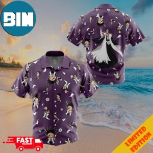 Zaraki Kenpachi Pattern Bleach Button Up Hawaiian Shirt