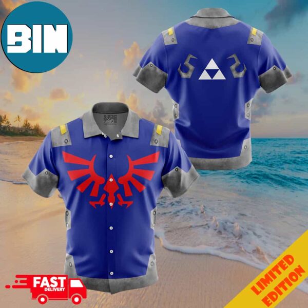 Zelda Shield Style The Legend of Zelda Button Up Hawaiian Shirt