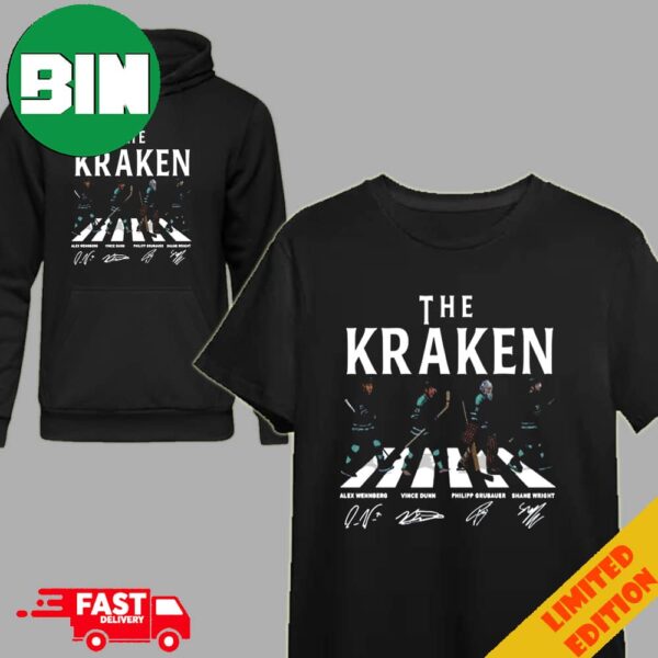 Seattle Kraken Walking Abbey Road Signatures Ice Hockey 2024 T-Shirt Hoodie