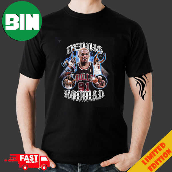 Happy Birtday Dennis Rodman The King Of Rebouding And The Graphic Tee Chicago Bulls NBA T-Shirt