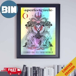 A Perfect Circle Show Rainbow Foil Forest Hills Goddess Forest Hills On V Iv Mmxxiv At Stadium New York Ny Home Decor Poster Canvas