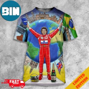 Across The World Ayrton Senna’s Legacy Lives On F1 Senna 30 3D T-Shirt