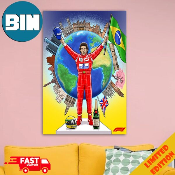 Across The World Ayrton Senna’s Legacy Lives On F1 Senna 30 Home Decorations Poster Canvas