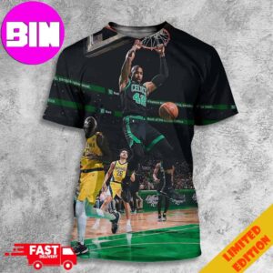 Al Horford Slam Dunk During The Game Indiana Pacers Vs Boston Celtics Short Moment NBA 2024 All Over Print Unisex T-Shirt