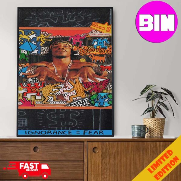 Andre 3000 x Keith Haring Wallpaper 2024 Home Decor Poster Canvas