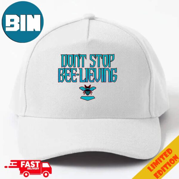Arizona Baseball Don’t Stop Beelieving White Classic Hat-Cap Snapback