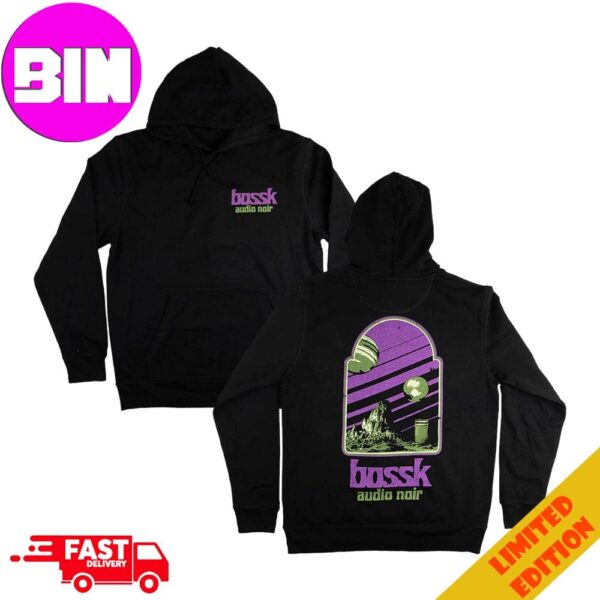 BOSSK Band UK Audio Noir Album Hoodie Unisex T-Shirt Two Sides