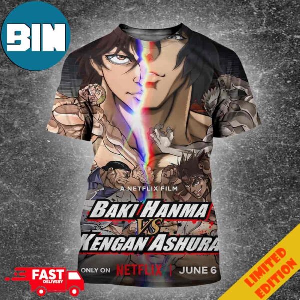 Baki Hanma Vs Kengan Ashura Anime Crossover Premieres On Netflix 3D T-Shirt