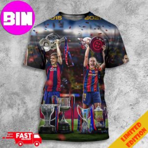 Barcelona Have Four Trble Teams Barca Women?s Clean Sweep Of Trophies Movem El Mon Campioni D’Europa Europe Champions 2024 All Over Print Unisex T-Shirt