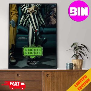 Beetlejuice Beetlejuice Film 2024 Official Releasing Only In Theaters On September 6 Home Decor Poster Canvas
