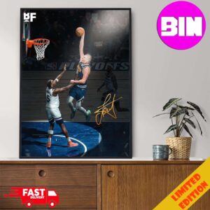 Best Moment Nikola Jokic Slam Dunk In Match Denver Nuggets vs Minnesota Timberwolves NBA 2024 Home Decor Poster Canvas