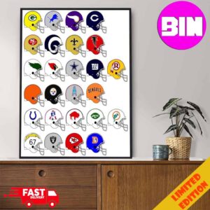 Best NFL Retro Helmet Home Decor Poster Canvas