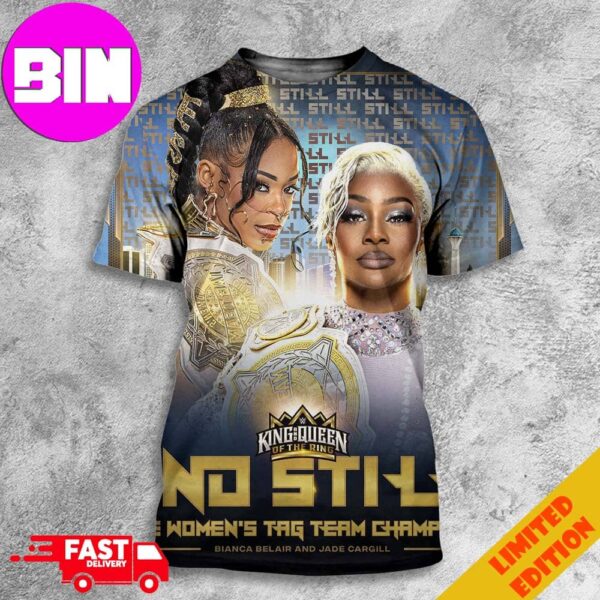 Bianca Belair And Jade Cargill WWE Women’s Tag Team Champions King And Queen Of The Ring 2024 All Over Print Unisex T-Shirt