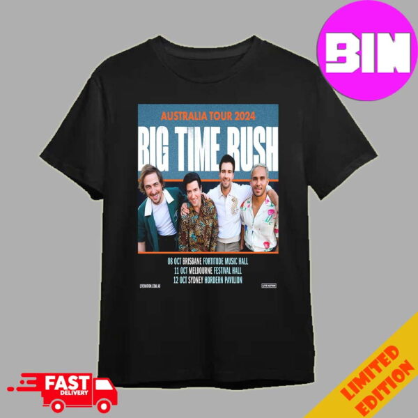 Big Time Rush Australia Tour 2024 Schedule List Date Unisex Essentials T-Shirt