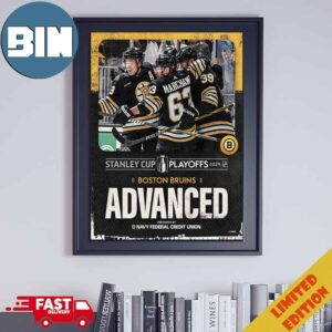 Boston Bruins Take Game 7 And Are Off To The Second Round Of The 2024 Stanley Cup Playoffs Home Decor Poster Canvas