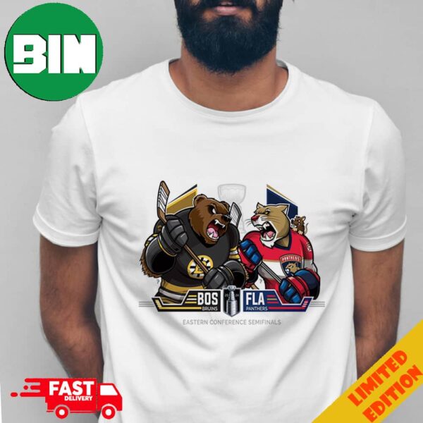 Boston Bruins vs Florida Panthers Eastern Conference Semifinals Stanley Cup Playoffs 2024 NHL Mascot Merchandise T-Shirt