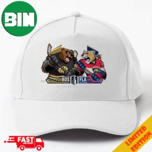Boston Bruins vs Florida Panthers Eastern Conference Semifinals Stanley Cup Playoffs 2024 NHL Mascot White Classic Hat-Cap Snapback