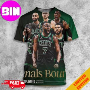 Boston Celtics Playoffs Finals Bound NBA Finals Four Wins From Glory All Over Print Unisex T-Shirt