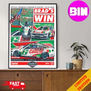 Brad Keselowski 2024 Darlington Win NASCAR Home Decor Poster Canvas