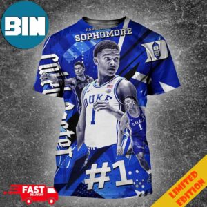 Caleb Foster Number 1 Duke Blue Devils Harrisburg NC Sophomore All Over Print Shirt