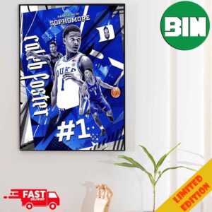 Caleb Foster Number 1 Duke Blue Devils Harrisburg NC Sophomore Poster Canvas