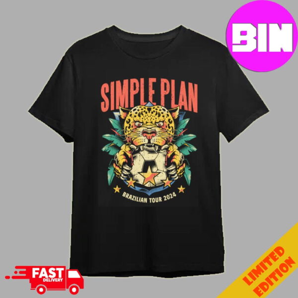 Camiseta Simple Plan Brazilian Tour 2024 Unisex Essentials T-Shirt