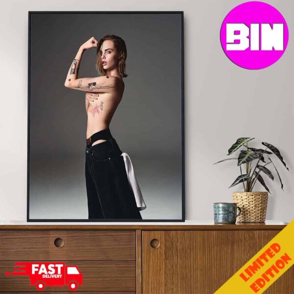 Cara Delevingne Looks Amazing For Calvin Klein 2024 Home Decor Poster Canvas