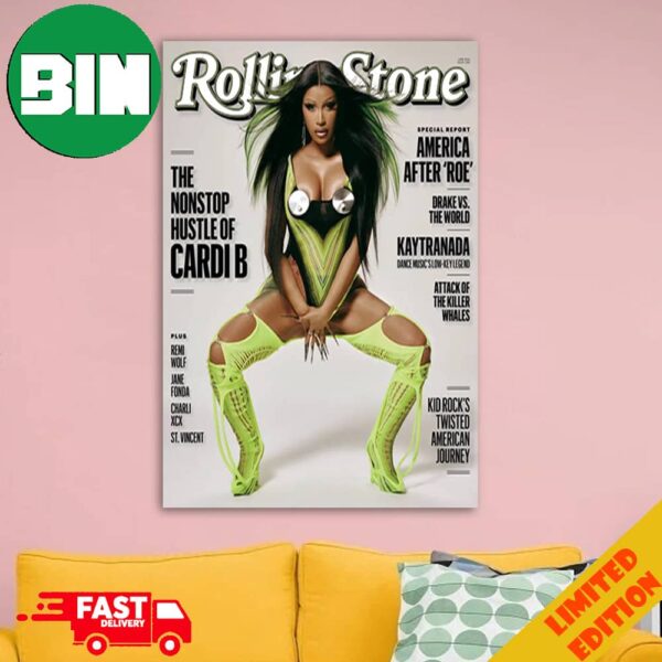 Cardi B Graces The Cover Of Rolling Stone Magazine Home Decorations Poster Canvas