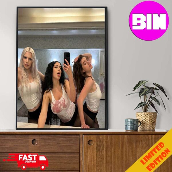 Charli XCX And Rachel Sennott And Julia Fox In New Photo Together Home Decor Poster Canvas