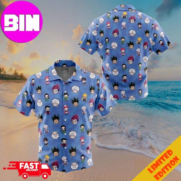 Chibi Hunter x Hunter Characters Pattern Button Up ANIMEAPE Hawaiian Shirt