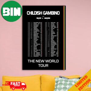 Childish Gambino The New World Tour 2024 And 2025 Schedule List Date With Willow And Ammarae Home Decorations Poster Canvas