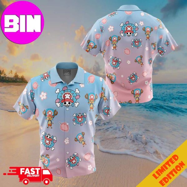 Chopper Pattern One Piece Button Up ANIMEAPE Hawaiian Shirt