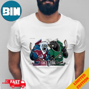 Colorado Avalanche vs Dallas Stars Eastern Conference Semifinals Stanley Cup Playoffs 2024 NHL Mascot Merchandise T-Shirt