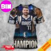 Congratulations Dallas Mavericks NBA Finals 2024 Champions Western Conference Locker Room With Luka Doncic And Kyrie Irving All Over Print Unisex T-Shirt