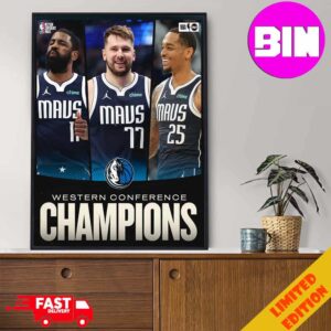 Congrats Dallas Mavericks NBA Finals 2024 Champions Western Conference Locker Room Home Decor Poster Canvas