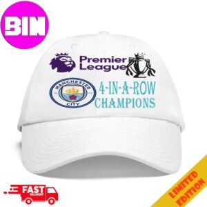 Congrats Man City Champions 4 In A Row Manchester City Champions Premier League 2023-2024 All Classic Hat-Cap