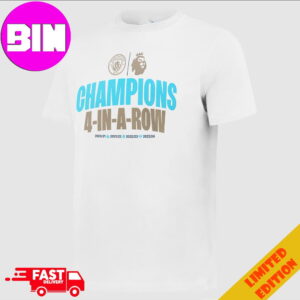 Congrats Man City Champions Four In A Row Manchester City Victory Premier League 2024 Unisex T-Shirt