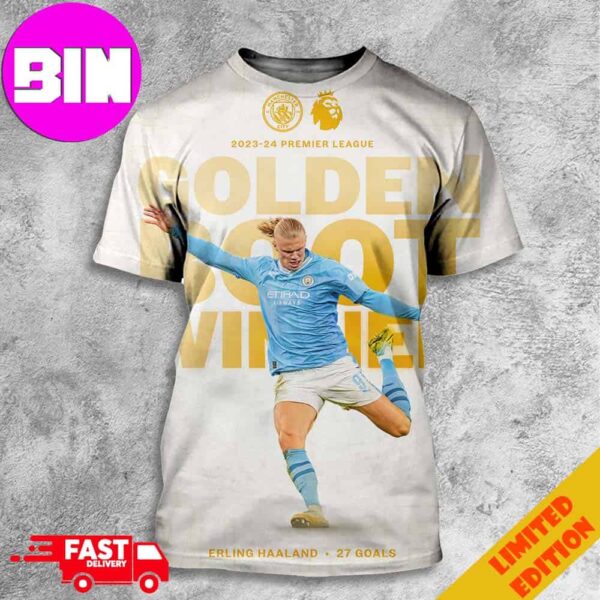 Congratulations Erling Haaland Is The 2023-24 Premier League Golden Boot winner 3D Unisex T-Shirt