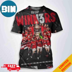Congratulations Is Manchester United Is Winner FA Cup 2024 3D T-Shirt