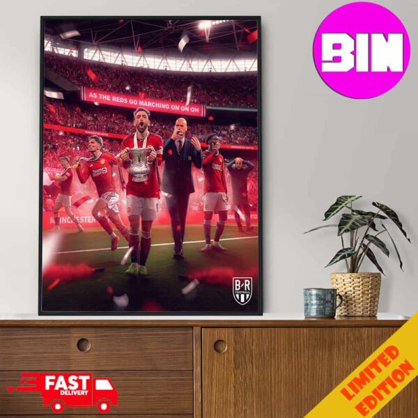 Congratulations Man UTD Champions The Football Association Challenge Cup FA Cup 2024 Home Decor Poster Canvas